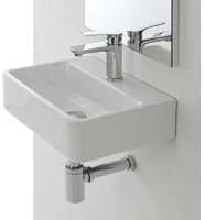 Lavandino Sospeso in Ceramica Rettangolare Lavabo Piccolo per Bagno