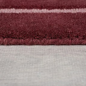 Tappeto in lana bordeaux tessuto a mano 120x180 cm Split Ombre Shaped - Flair Rugs