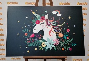 Stampa su tela – Unicorno carino