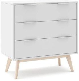 Cassettiera bassa bianca 80x83 cm Campus - Marckeric