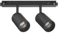 Proiettore Regolabile On-Off Ego Alluminio Nero 2 Luci Led 16W 3000K Luce Calda