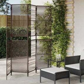 Divisorio Per Ambienti A 4 Pannelli Marrone İn Polyrattan /