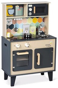 Janod - Cucina in legno con piano cottura a LED MOZAIC 2xLR6