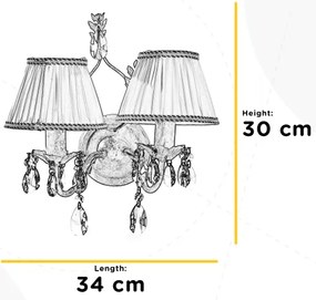 ONLI - Applique KAREN 2xE14/6W/230V bronzo