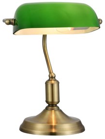 Lampada Da Tavolo Moderno Kiwi Metallo Ottone Vetro 1 Luce E27 40W