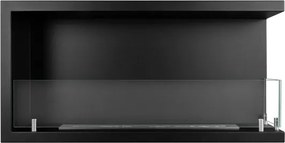 Camino a bioetanolo da incasso ad angolo biocamino angolare 90x45 cm SUTRI 90 DX