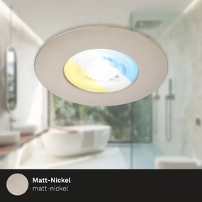 Briloner 7605032 - Set 3x LED plafoniera da incasso per bagno, 3xLED/4,9W/230V, IP44, cromo opaco