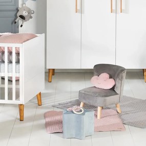 Sedia per bambini in velluto grigio chiaro Lil Sofa - Roba