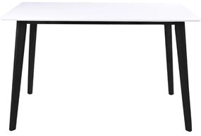 Tavolo da pranzo bianco con struttura nera , 120 x 70 cm Vojens - Bonami Essentials