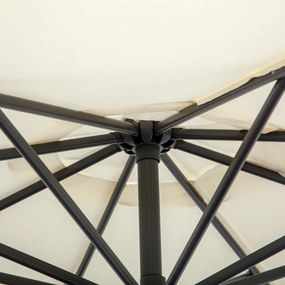 Ombrellone Decentrato da Giardino in Alluminio 3M con Protezione UV Beige...