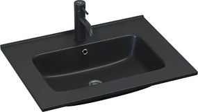 Lavabo da incasso LILLESNAD 61 x 46 cm in ceramica, colore nero