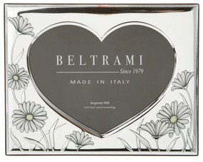 Portafoto cuore fiori foto 13x18 cm Beltrami con argento Miro Silver