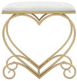 Sgabello Heart Eleganza Crema 50x37,5x51,5 cm