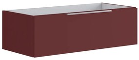 Armadietto bagno a terra Brera 1 cassetto P 45.5 x L 99.5 x H 30 cm laccato opaco rosso jaipur