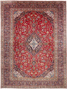Kashan Tappeto persiano 380x290 Rosso (Iran) Annodato A Mano