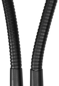 Lampada da terra moderna nera 2 luci - Carmen