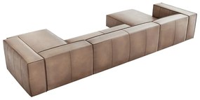 Divano angolare in pelle marrone chiaro (a U) Madame - Windsor &amp; Co Sofas