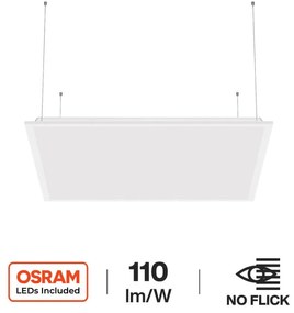 Pannello LED a Sospensione 60x60 48W, 110lm/W, No Flickering Colore Bianco Freddo 5.700K