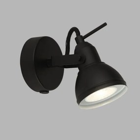 Lampada da parete focus spotlight - metallo nero