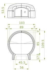 Palazzetti Smile 100 forno a legna 100 cm con portina in acciaio con termometro e spioncino cottura