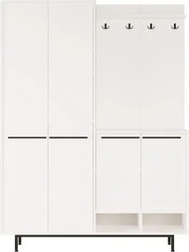 Mobile Ingresso Multiripiano Con Scarpiera E Appendiabiti Whisper Bianco