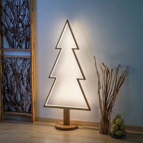 Albero luminoso 150 lampadine bianco caldo H 145 cm