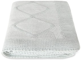 Coperta azzurra in cotone Baby Baby, 90 x 90 cm - Homemania Decor