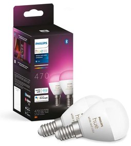 Philips Hue - Philips Hue White&Color Amb. 5,1W Luster Corona 2 pack. E14 Philips Hue