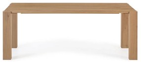 Kave Home - Tavolo Deyanira impiallacciato rovere e gambe in legno massello di rovere 200 x 100 cm