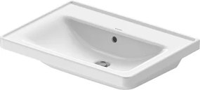 Lavabo 65x48 da incasso soprapiano per mobile senza foro con Troppopieno Bianco Lucido D-Neo 2367650060 Duravit