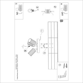 Brilagi - Faretto CRESTO 3xGU10/10W/230V rosso