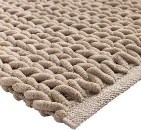 Tappetino per il bagno marrone chiaro 50x80 cm Ariel – douceur d'intérieur