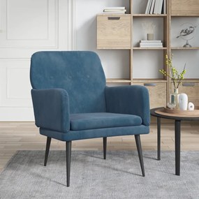 Poltrona Blu 62x79x79 Cm Velluto /