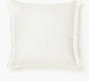 Copricuscino in lino con frange Luana