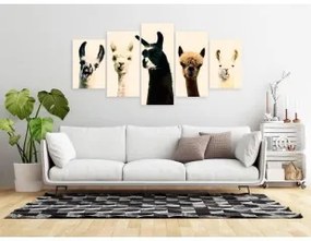 Quadro  Happy Family (5 Parts) Wide Premium Print 100x50