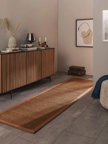 benuta Pure Tappeto sisal Greta Marroncino 70x300 cm - Tappeto design moderno soggiorno