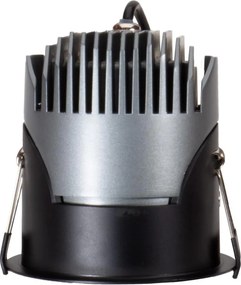 Faro LED da Incasso 15W Nero Ø75mm IP65 CCT UGR19 con driver Philips Colore Bianco Variabile CCT