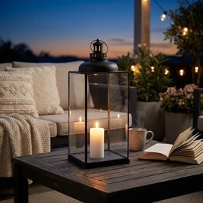 ARIANE - lanterna in vetro e acciaio