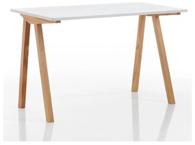 Tavolo da lavoro con piano bianco 60x120 cm Mak - Tomasucci