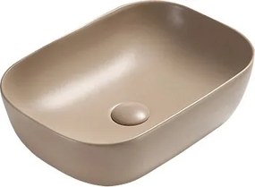 Mexen Rita lavabo da appoggio 45 x 32 cm, cappuccino opaco - 21084564