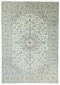 Kashan Tappeto 350x250 Beige (Iran) Annodato A Mano