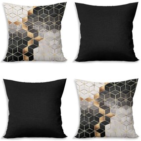 Federe in set da 4 43x43 cm Optic - Minimalist Cushion Covers