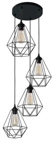 Lampadario a sospensione con filo KARO 4xE27/15W/230V