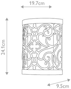 Feiss FE-ARABESQUE1 - Applique ARABESQUE 1xE14/60W/230V