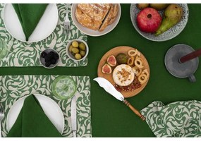Tovaglietta in lino 35x45 cm Evergreen Damask – Linen Tales