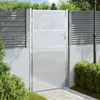 Cancello da Giardino 100x200 cm in Acciaio Inossidabile 376491