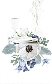 Runner 40x130 cm Blue Rose – Minimalist Cushion Covers