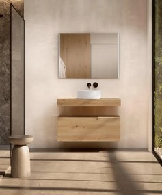 Armadietto bagno a terra Element VISOBATH 1 cassetto P 46 x L 99.5 x H 34.5 cm roble costa placcato compensato