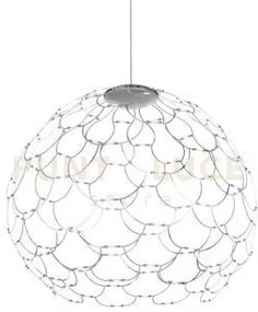Lamoi lampadario a sospensione media cromo d.60cm 2700k 8035lm 72w ...