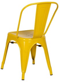 Set di 2 sedie da pranzo gialle in metallo - Ixia